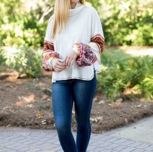 Free people thermal wool sleeve‎ size sm - Picture 1 of 6